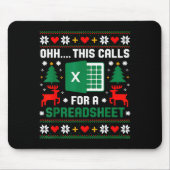 Oh This Calls For A Spreadsheet Christmas Santa Ex Muismat (Voorkant)