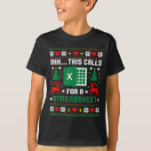 Oh This Calls For A Spreadsheet Christmas Santa Ex T-shirt (Voorkant)