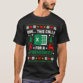 Oh This Calls For A Spreadsheet Christmas Santa Ex T-shirt (Voorkant)
