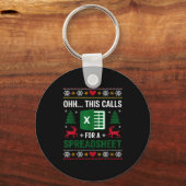 Oh This Calls For A Spreadsheet Christmas Sleutelhanger (Voorkant)