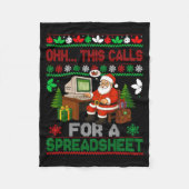 Oh This Calls For A Spreadsheet Christmas Sweater Fleece Deken (Voorkant)