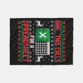 Oh This Calls For A Spreadsheet Christmas Sweater Fleece Deken (Voorkant (Horizontaal))