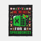 Oh This Calls For A Spreadsheet Christmas Sweater  Fleece Deken (Voorkant)