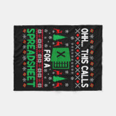 Oh This Calls For A Spreadsheet Christmas Sweater  Fleece Deken (Voorkant (Horizontaal))
