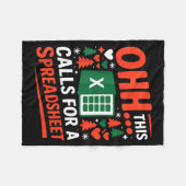 Oh This Calls For A Spreadsheet Christmas Sweater Fleece Deken (Voorkant (Horizontaal))