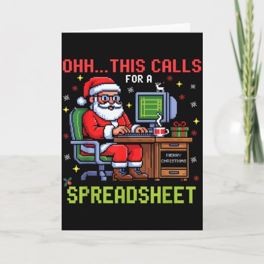 Oh This Calls For A Spreadsheet Christmas Sweater Kaart (Voorkant)