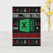Oh This Calls For A Spreadsheet Christmas Sweater  Kaart (Gele Bloem)