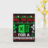 Oh This Calls For A Spreadsheet Christmas Sweater Kaart (Gele Bloem)