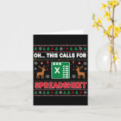 Oh This Calls For A Spreadsheet Christmas Sweater Kaart (Gele Bloem)