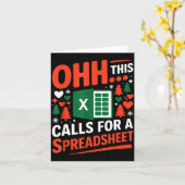 Oh This Calls For A Spreadsheet Christmas Sweater Kaart (Gele Bloem)