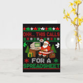 Oh This Calls For A Spreadsheet Christmas Sweater  Kaart (Gele Bloem)