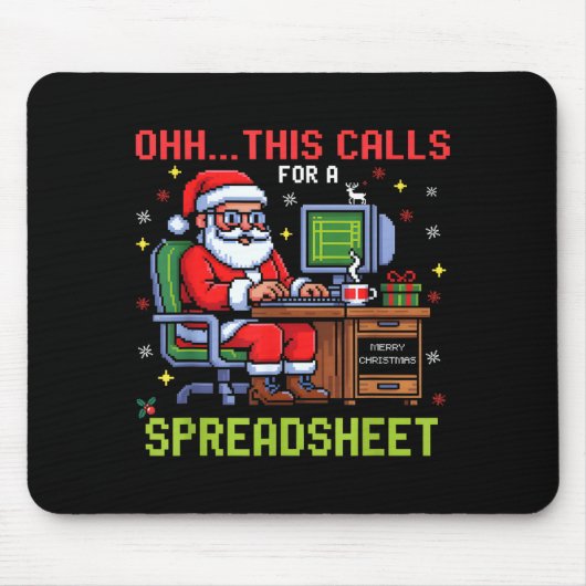 Oh This Calls For A Spreadsheet Christmas Sweater Muismat (Voorkant)