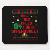 Oh This Calls For A Spreadsheet Christmas Sweater  Muismat (Voorkant)
