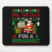 Oh This Calls For A Spreadsheet Christmas Sweater  Muismat (Voorkant)