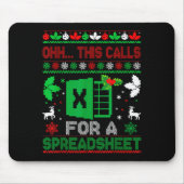 Oh This Calls For A Spreadsheet Christmas Sweater  Muismat (Voorkant)