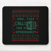 Oh This Calls For A Spreadsheet Christmas Sweater Muismat (Voorkant)