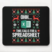 Oh This Calls For A Spreadsheet Christmas Sweater Muismat (Voorkant)