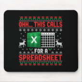 Oh This Calls For A Spreadsheet Christmas Sweater  Muismat (Voorkant)