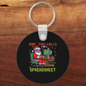Oh This Calls For A Spreadsheet Christmas Sweater Sleutelhanger (Voorkant)