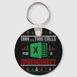 Oh This Calls For A Spreadsheet Christmas Sweater  Sleutelhanger