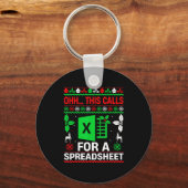 Oh This Calls For A Spreadsheet Christmas Sweater Sleutelhanger (Voorkant)
