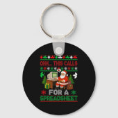 Oh This Calls For A Spreadsheet Christmas Sweater Sleutelhanger (Voorkant)