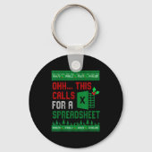 Oh This Calls For A Spreadsheet Christmas Sweater Sleutelhanger (Voorkant)