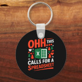 Oh This Calls For A Spreadsheet Christmas Sweater  Sleutelhanger (Voorkant)