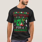 Oh This Calls For A Spreadsheet Christmas Sweater  T-shirt (Voorkant)