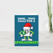 Oh This Calls For A Spreadsheet Excel Christmas Co Kaart (Voorkant)