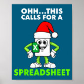 Oh This Calls For A Spreadsheet Excel Christmas Co Poster (Voorkant)