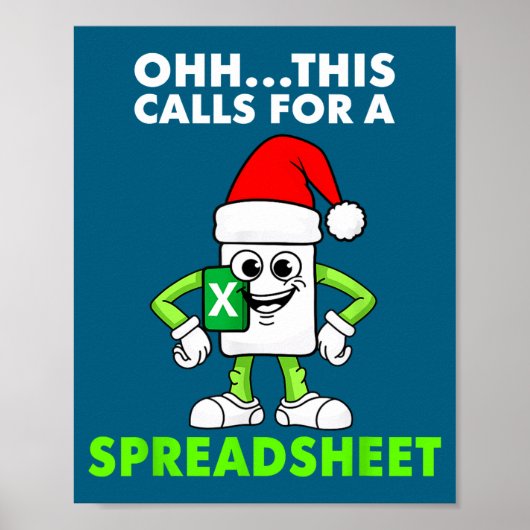 Oh This Calls For A Spreadsheet Excel Christmas Co Poster (Voorkant)