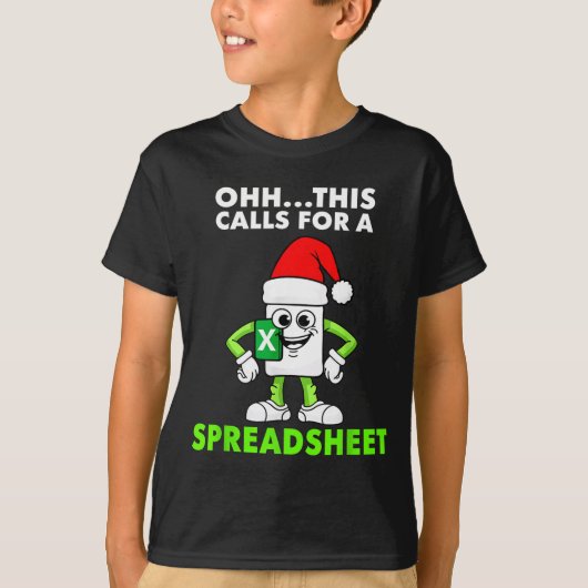 Oh This Calls For A Spreadsheet Excel Christmas Co T-shirt (Voorkant)