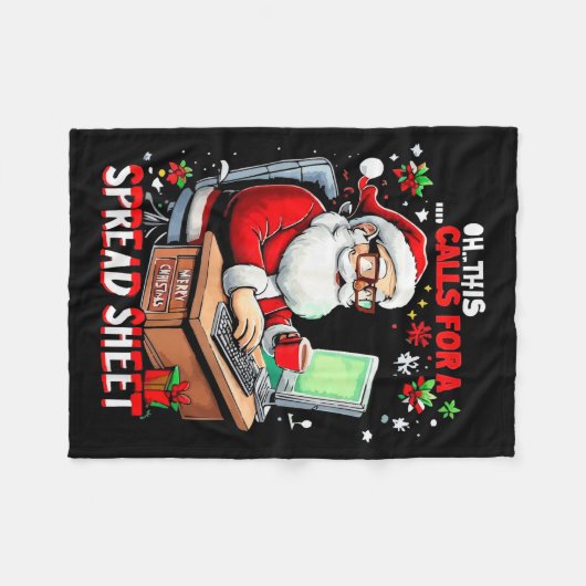 Oh This Calls For A Spreadsheet, Funny Excel Chris Fleece Deken (Voorkant (Horizontaal))