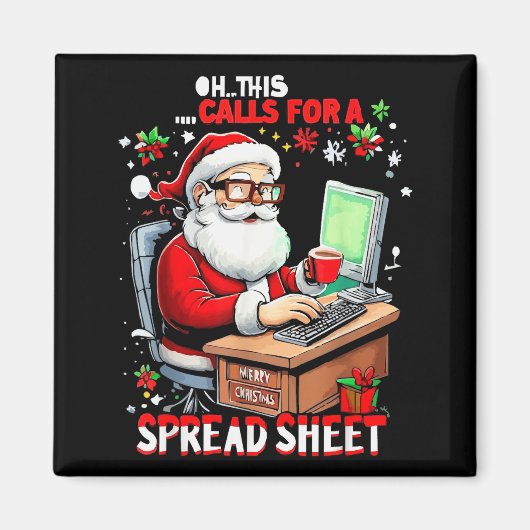 Oh This Calls For A Spreadsheet, Funny Excel Chris Magneet (Voorkant)