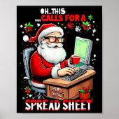 Oh This Calls For A Spreadsheet, Funny Excel Chris Poster (Voorkant)