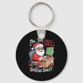 Oh This Calls For A Spreadsheet Santa Excel Funny Sleutelhanger (Voorkant)