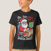 Oh This Calls For A Spreadsheet Santa Excel Funny  T-shirt (Voorkant)