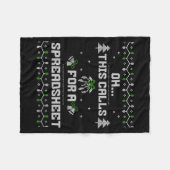Oh This Calls For A Spreadsheet Ugly Christmas For Fleece Deken (Voorkant (Horizontaal))