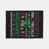 Oh This Calls For A Spreadsheet Ugly Christmas Swe Fleece Deken (Voorkant (Horizontaal))
