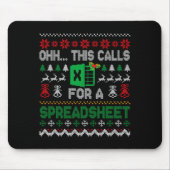 Oh This Calls For A Spreadsheet Ugly Christmas Swe Muismat (Voorkant)