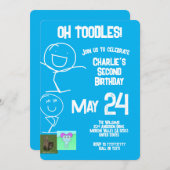 Oh, Toodles | Sam & Friends Uitnodiging voor verja (Voorkant / Achterkant)