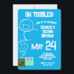 Oh, Toodles | Sam & Friends Uitnodiging voor verja<br><div class="desc">Nodig al uw familie en vrienden uit voor de verjaardag van uw kind met deze eenvoudige en moderne uitnodigingen voor Sam en Vrienden Verjaardag. Personaliseer door al uw feestdetails toe te voegen!</div>