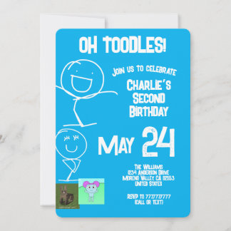 Oh, Toodles | Sam & Friends Uitnodiging voor verja