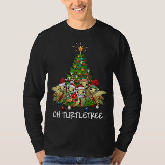 Oh Turtletree Zee Schildpad Kerstboom Dier XMA T-shirt