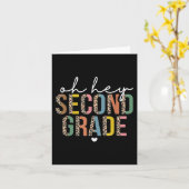 Oh, tweede graad terug naar schoolluipaard voor kaart (Gele Bloem)