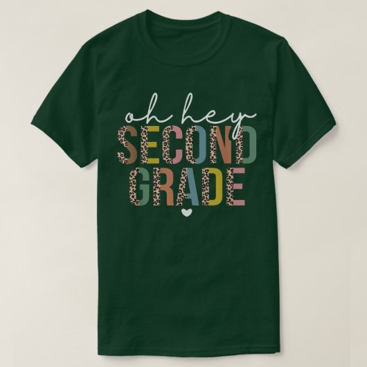 Oh, tweede graad terug naar schoolluipaard voor t-shirt (Design voorkant)