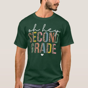 Oh, tweede graad terug naar schoolluipaard voor t-shirt