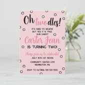 Oh Twodles tweede verjaardag roze feest (Staand voorkant)