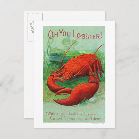 Oh u de Scène van de Zeekreeft Briefkaart (Voorkant / Achterkant)